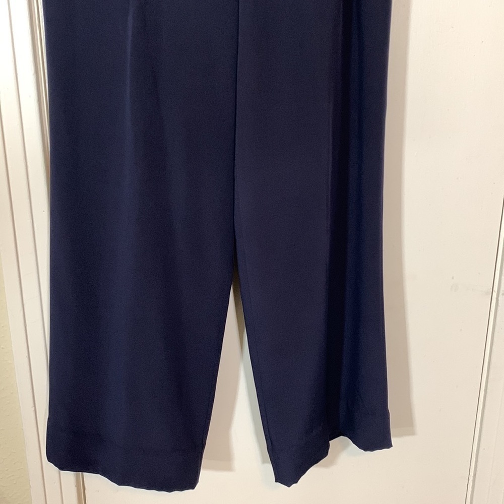 Carlisle Sport 100% Silk High Waisted Wide Leg Pants, 8 - Picture 3 of 7
